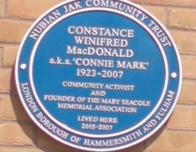 Blue Plaque Connie Mark