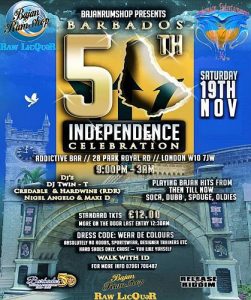 Barbados 50th Independence Celebration - Bajanrumshop London