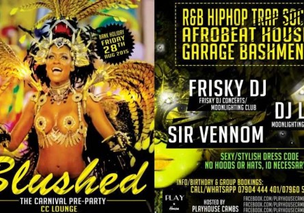 Blushed 2015 Carnival flyer